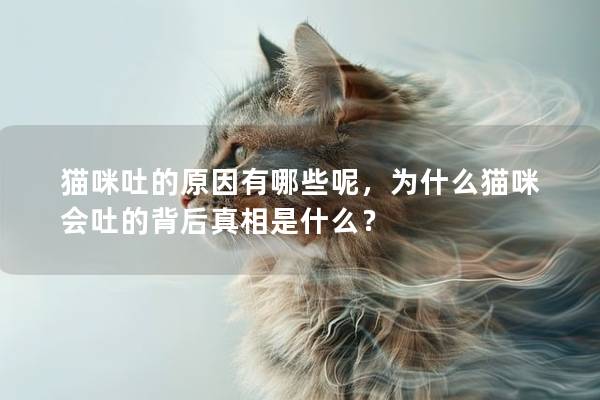 猫咪吐的原因有哪些呢，为什么猫咪会吐的背后真相是什么？