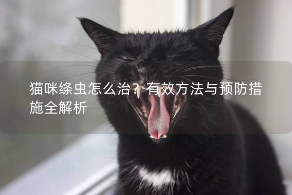 猫咪绦虫怎么治？有效方法与预防措施全解析