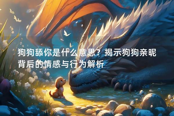 狗狗舔你是什么意思？揭示狗狗亲昵背后的情感与行为解析