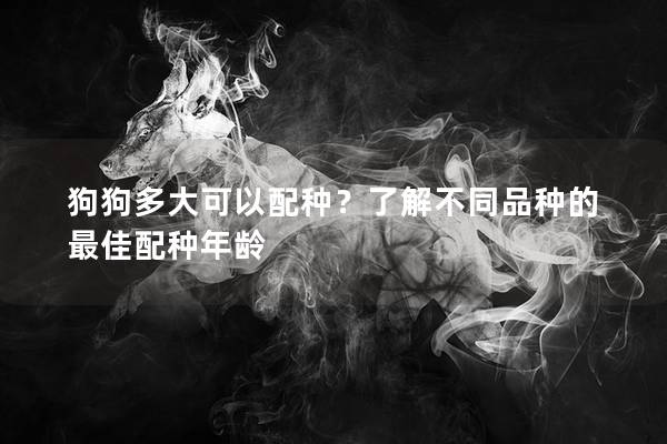 狗狗多大可以配种?了解不同品种的最佳配种年龄 狗狗多大可以配种?了解不同品种的最佳配种年龄