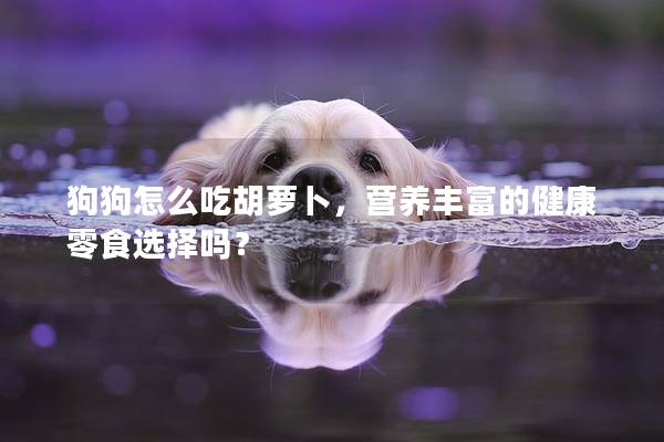 狗狗怎么吃胡萝卜，营养丰富的健康零食选择吗？