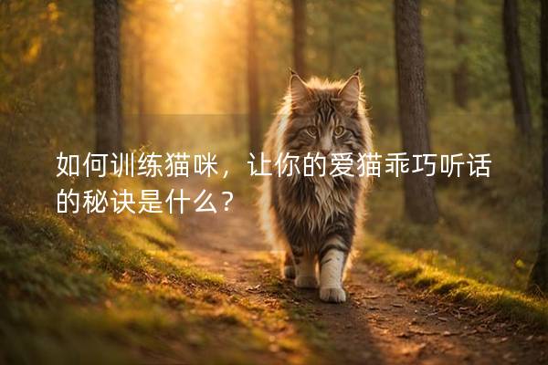 如何训练猫咪，让你的爱猫乖巧听话的秘诀是什么？